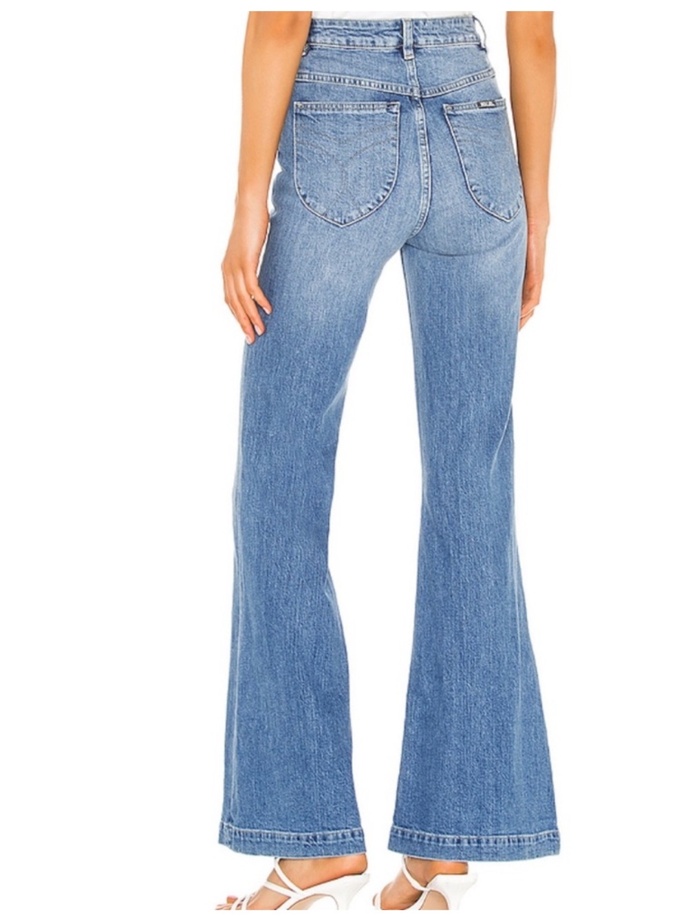 ROLLA'S East Coast Flate Classic Medium Blue High-Rise Wide Leg Jeans Size 29 - Picture 3 of 11